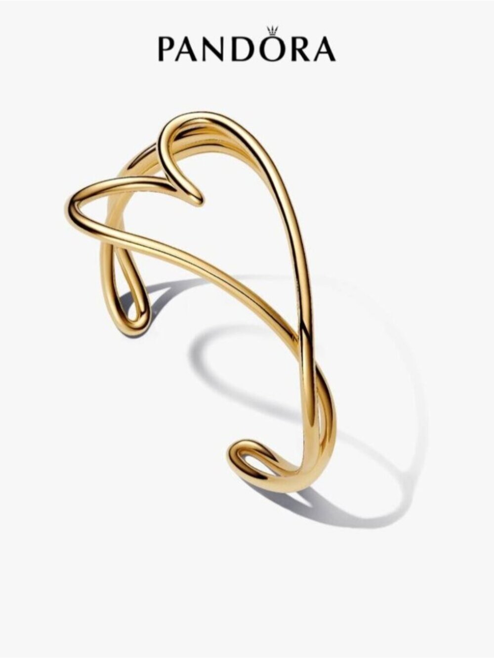 Pandora Organically Shaped Heart Bangle
